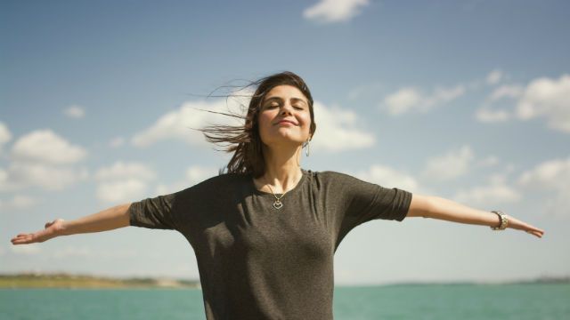 The Woman who is Breathing Fresh Air