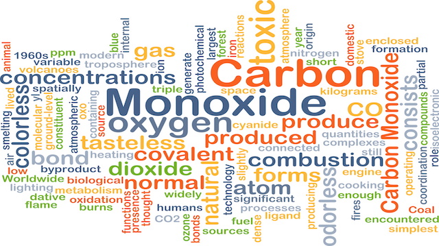 Carbon monoxide background concept