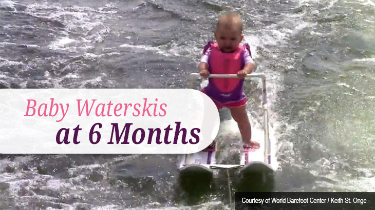 Barely Walking, Baby Breaks Waterskiing Record