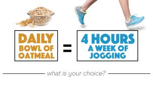 A Bowl Of Oatmeal A Day Is Equal To 4 Hours A Week of Jogging