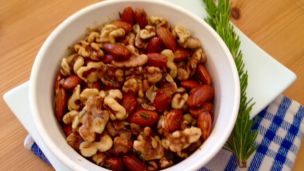 Rosemary And Garlic-Infused Almonds And Walnuts
