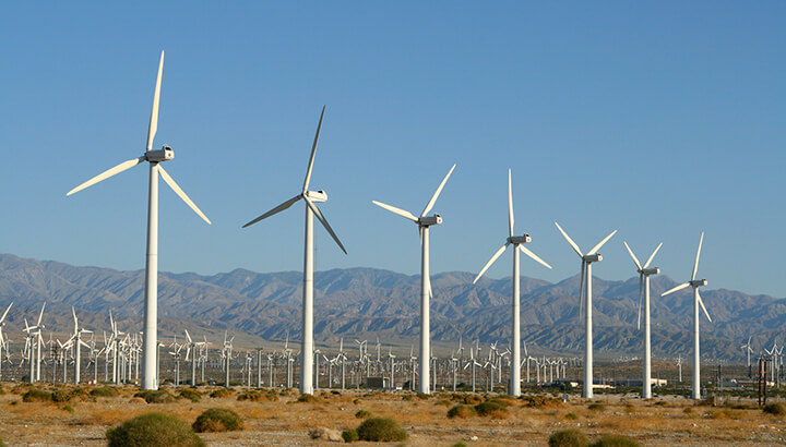 Green company wind turbines