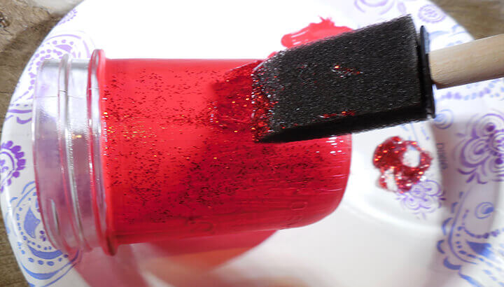 Sequins Painted Mason Jar Photo 4