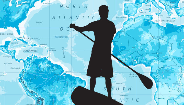 South African Man Attempts World’s First Atlantic Crossing By SUP