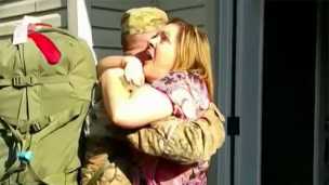Soldier Returns Home From War To Surprise Mom