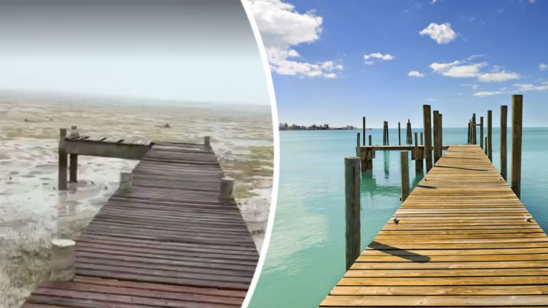 Hurricane Irma Causes Ocean to Disappear in Bahamas