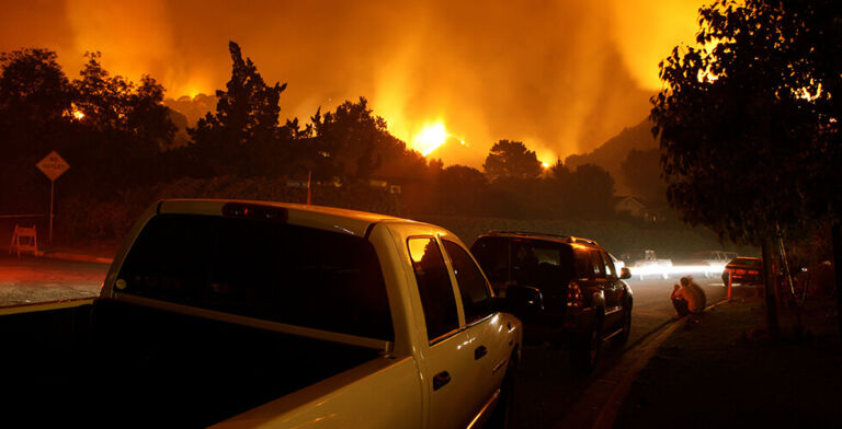 Trapped by a Wildfire: How to Escape